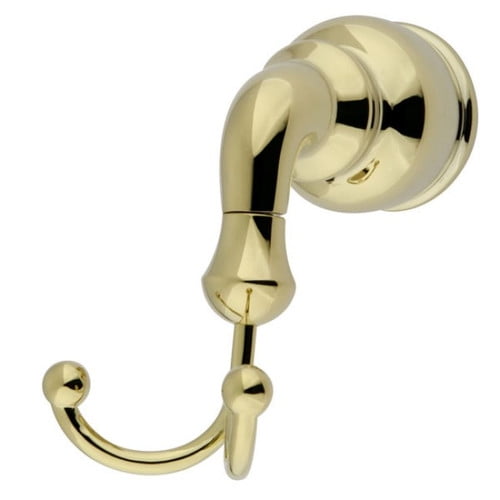 Floral Design Brass Wall Mount Double Hook for Towel or Robe Free Shipping